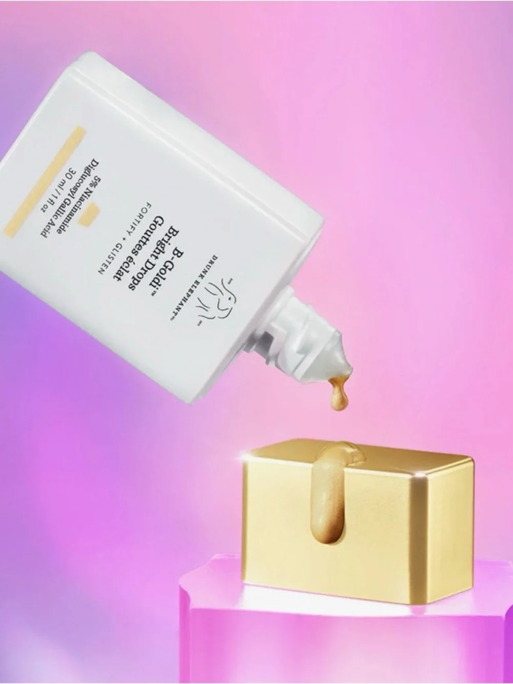 NEW Drunk Elephant B-Goldi Bright Drops Serum, 5% Niacinamide, 30 mL/1 oz